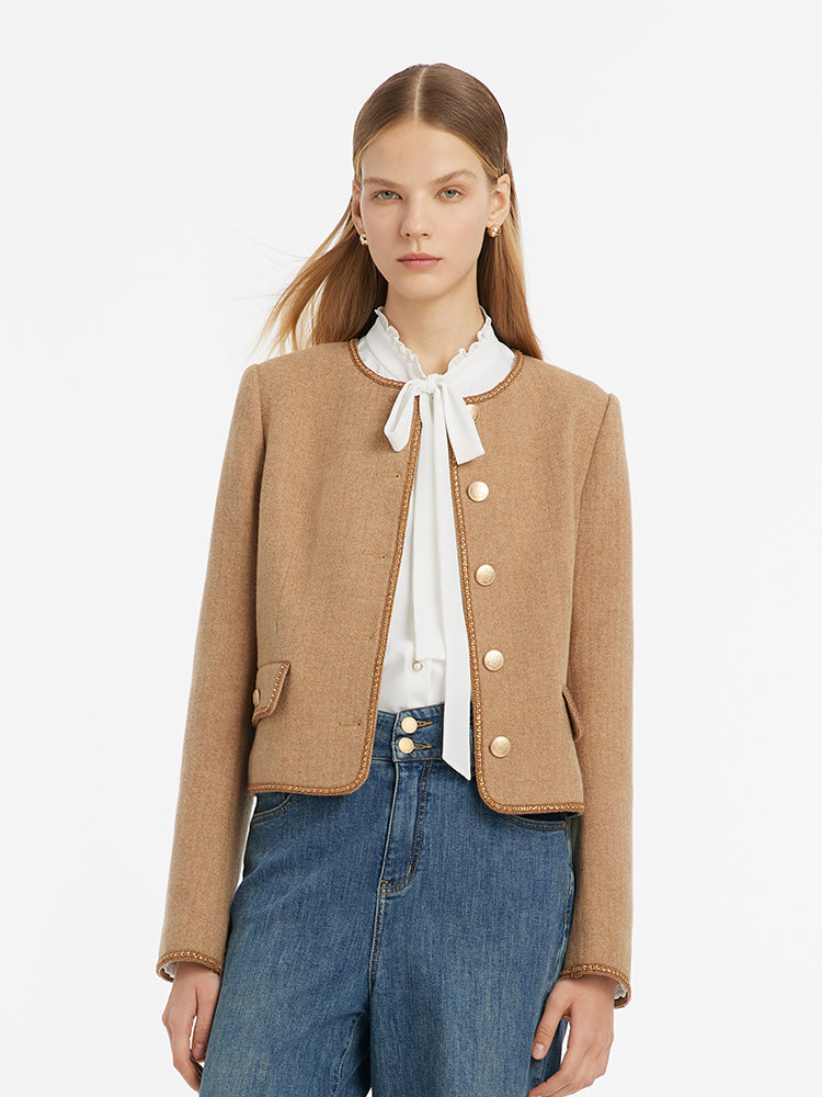 Persora™ | Wool Round Neck Jacket