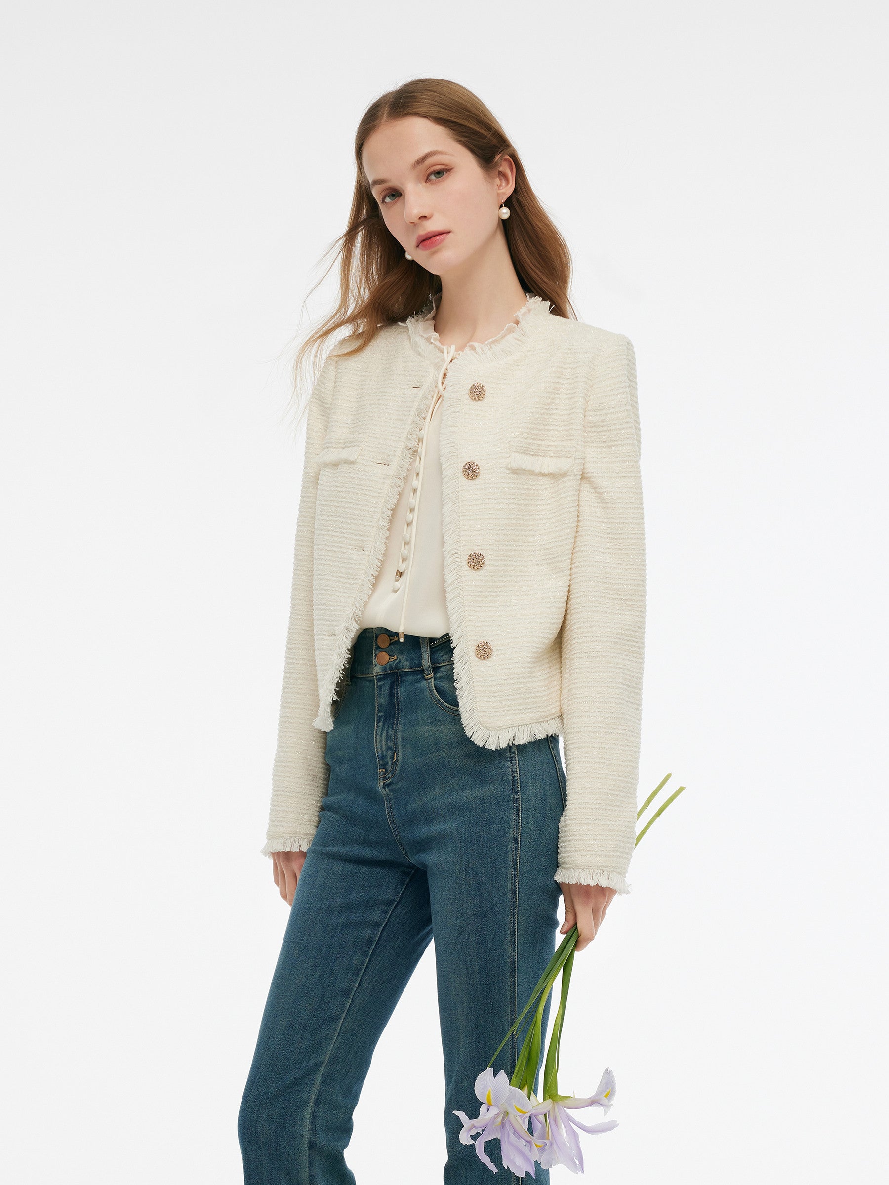 Persora™ | Collarless Crop Jacket