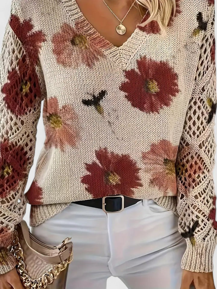Aurélie | Elegant floral-print pullover
