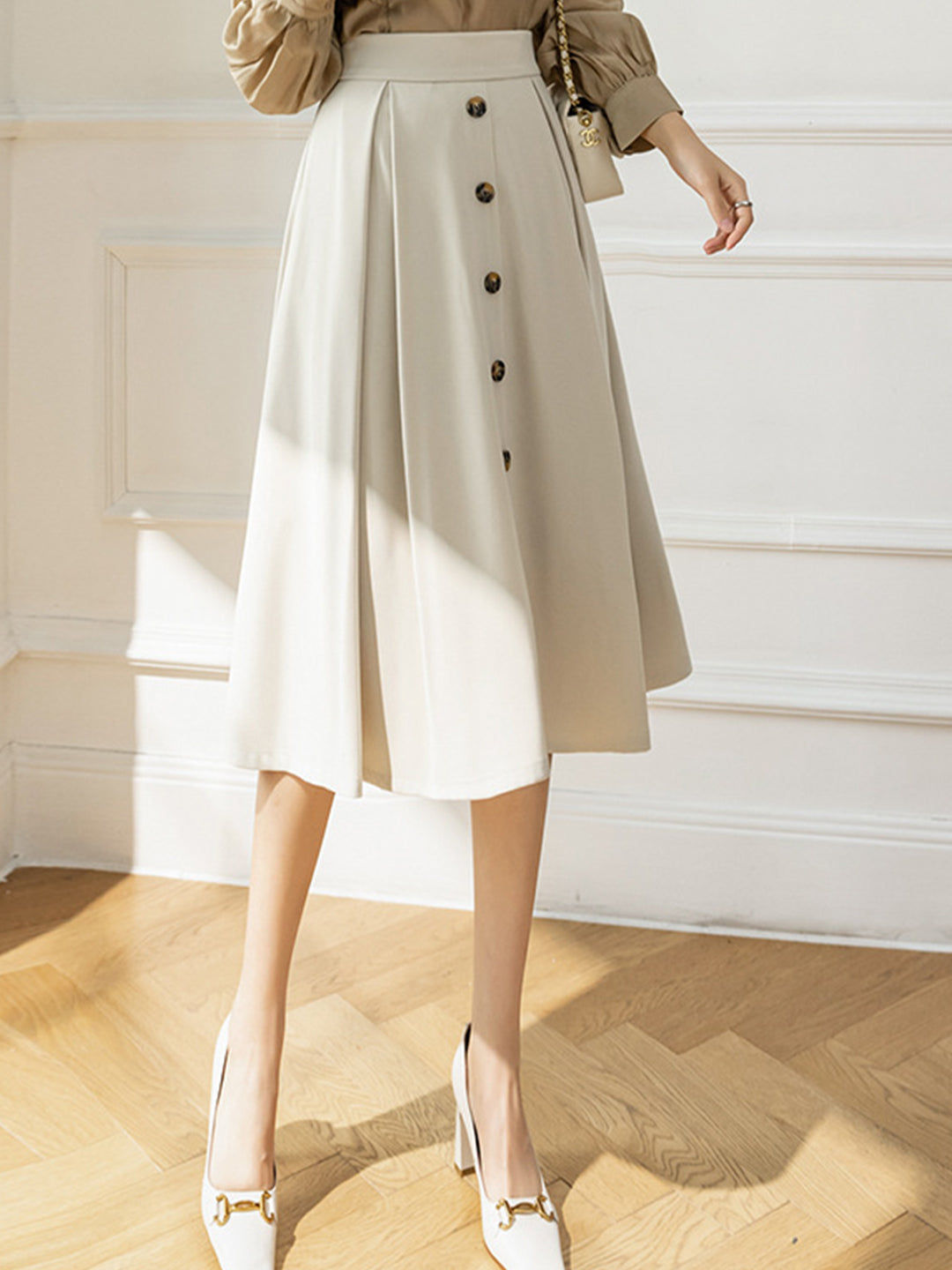 Persora™ | Elegant High Waist A-line Skirt