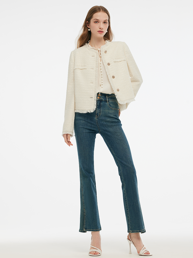 Persora™ | Collarless Crop Jacket