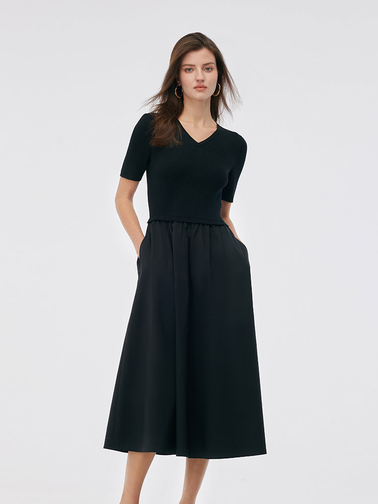 Persora™ | Tencel V-Neck Midi Dress