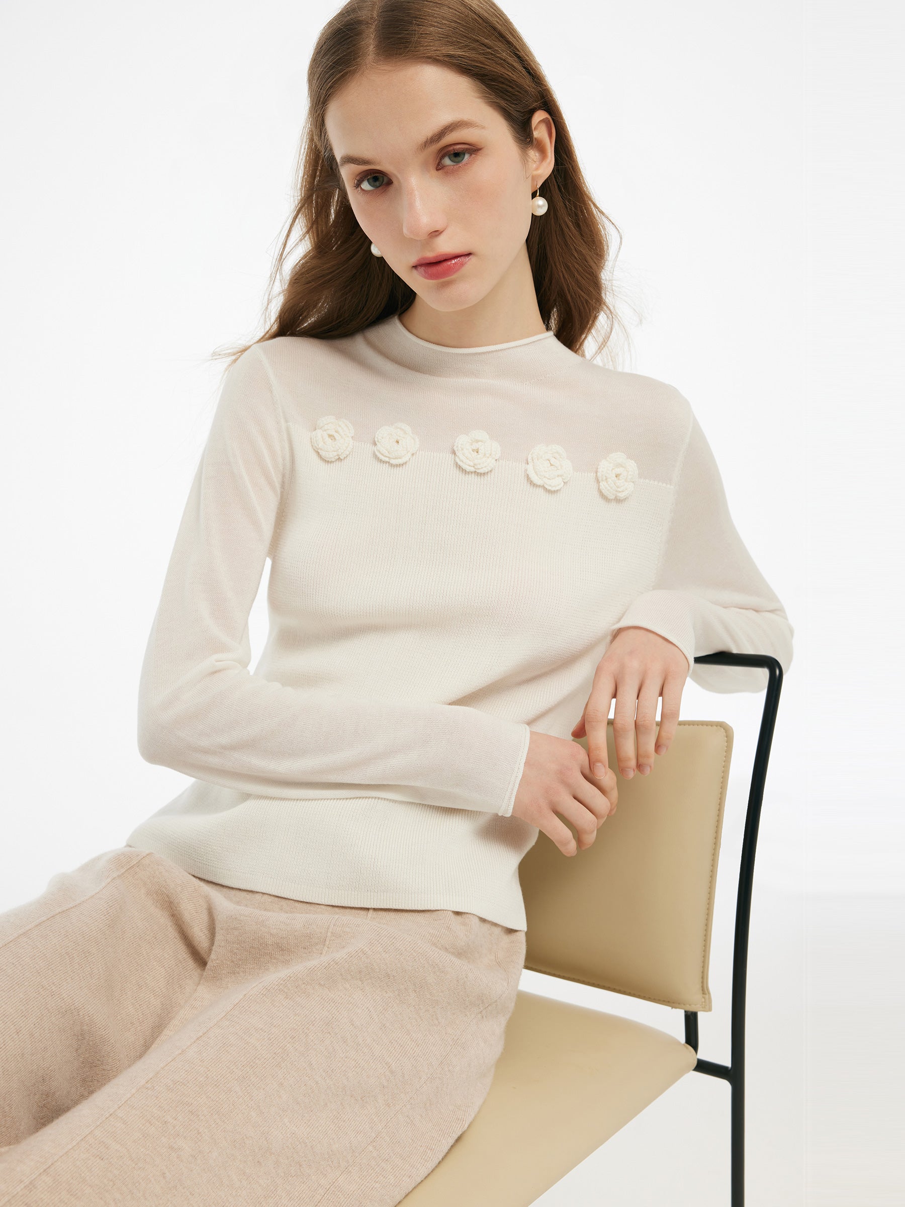 Persora™ | Flower Knit Top