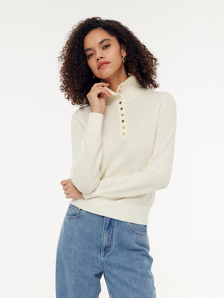 Persora™ | Half Button Turtleneck Sweater