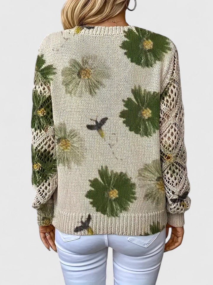 Aurélie | Elegant floral-print pullover
