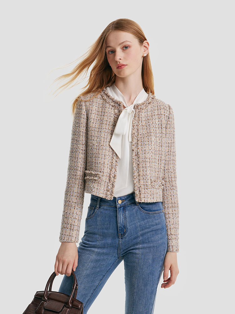 Persora™ | Frayed Crop Jacket