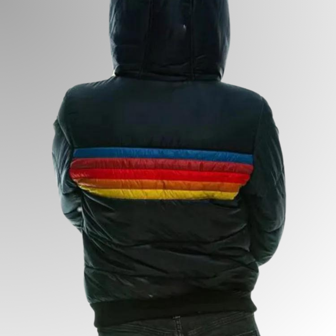 TARRA | Striped Waterproof Down Jacket