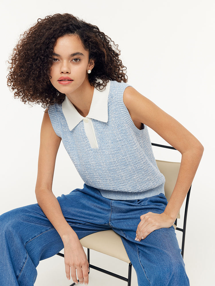 Persora™ | Knit Polo Tank Top