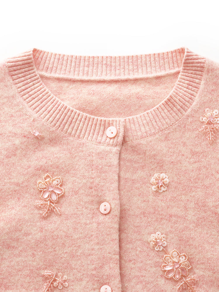 Persora™ | Floral Beaded Women Cardigan