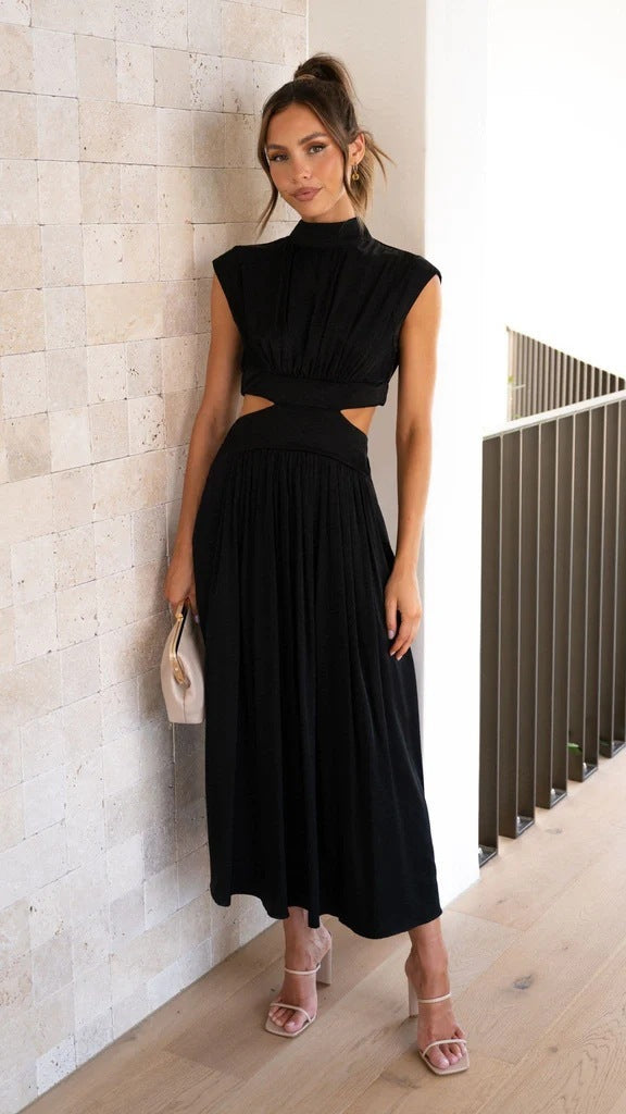 Persora™ | Pleated dress with high neck