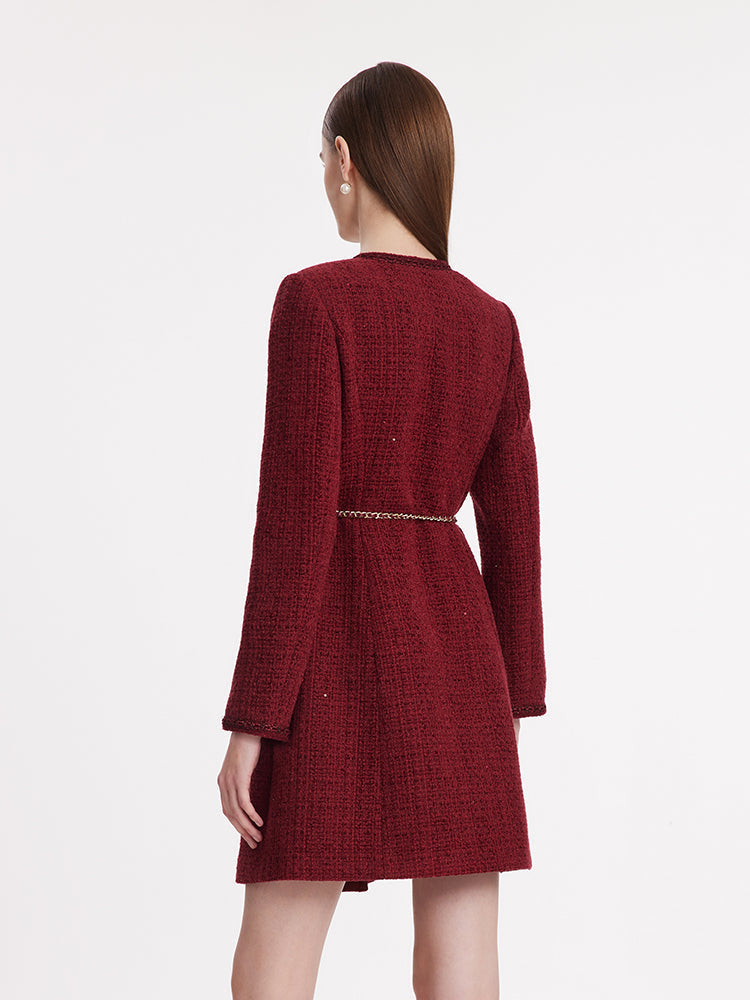 Persora™ | Tweed Coat With Waist Pack