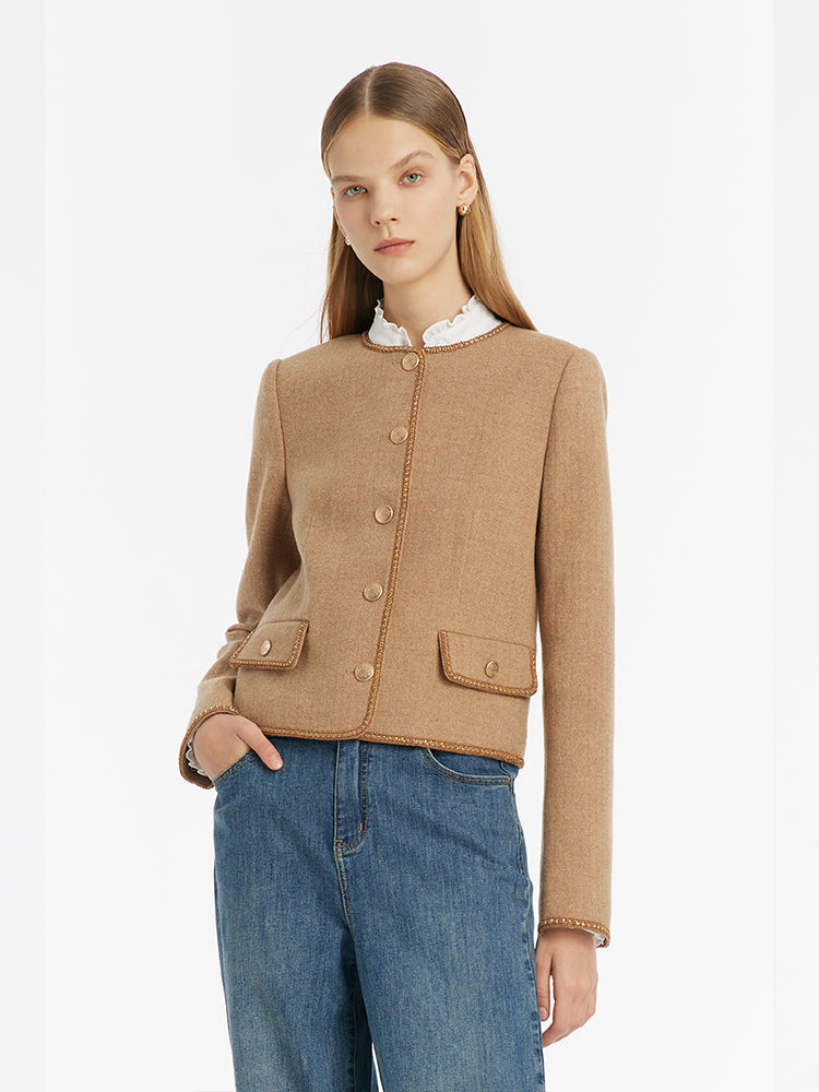 Persora™ | Wool Round Neck Jacket