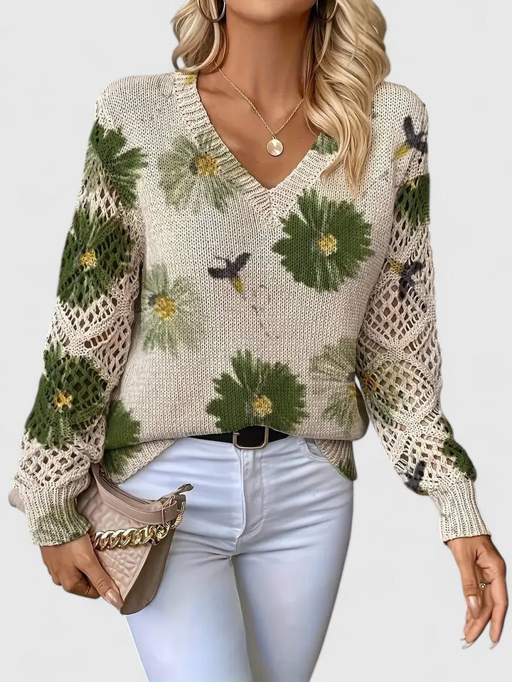 Aurélie | Elegant floral-print pullover