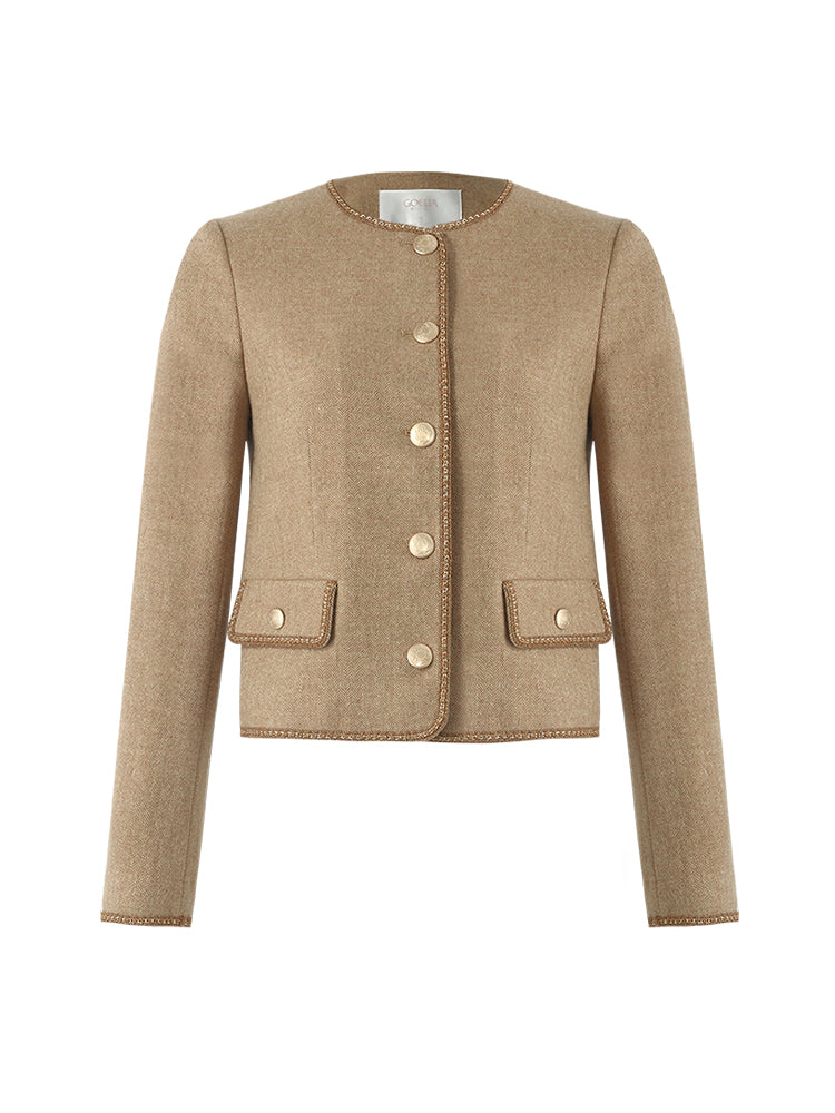 Persora™ | Wool Round Neck Jacket