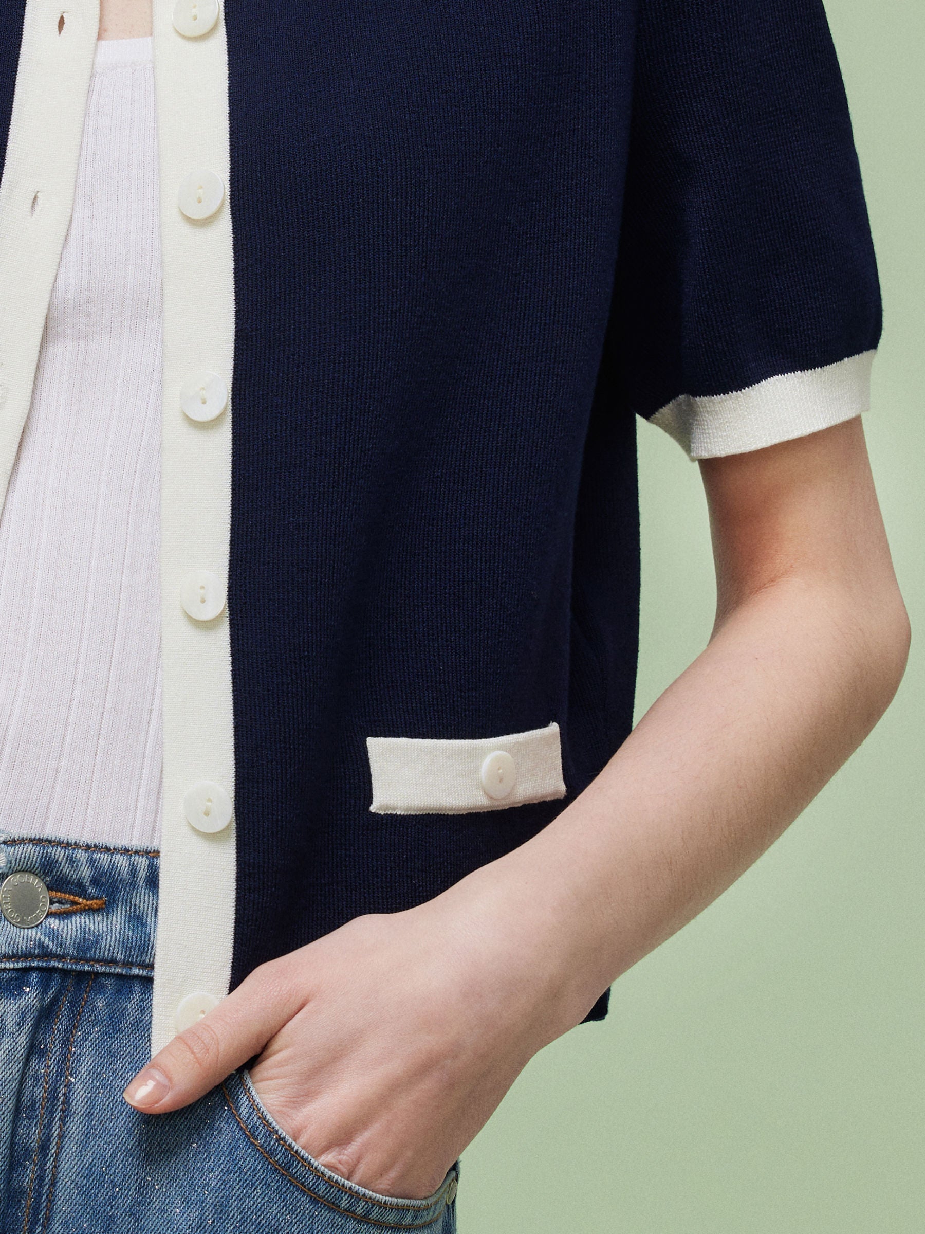 Persora™ | Contrast Trim Cardigan