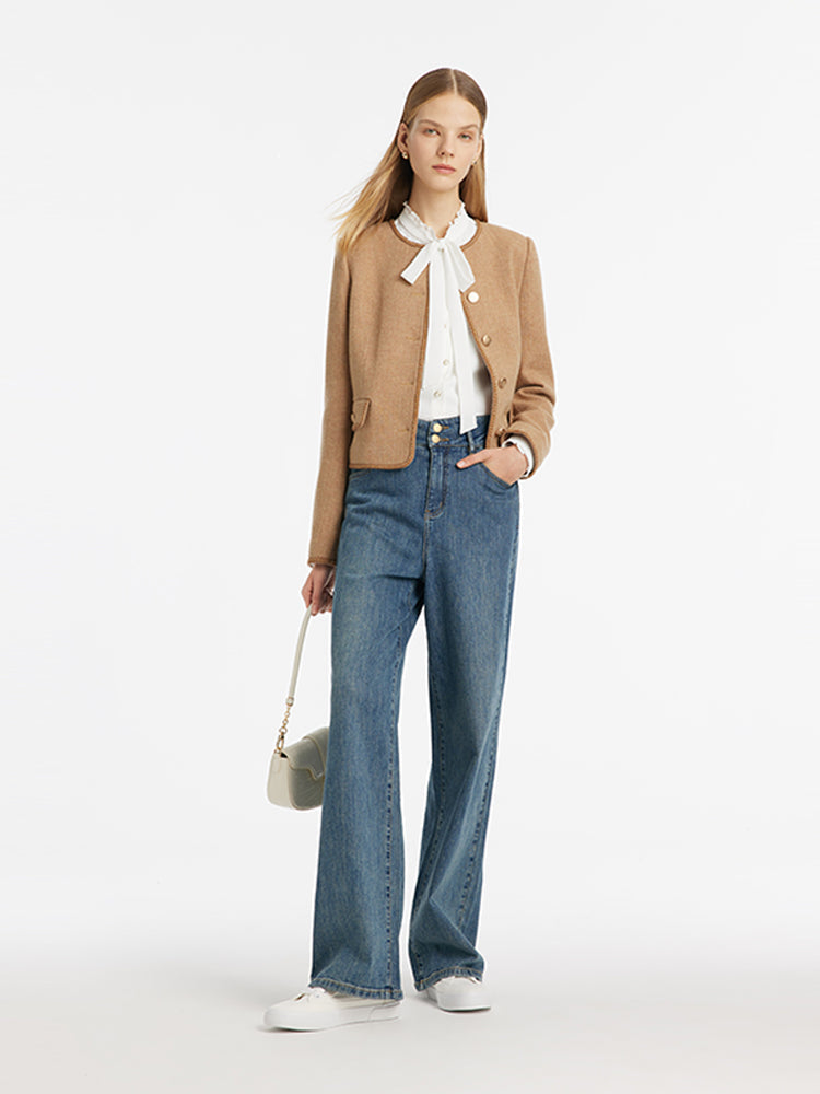 Persora™ | Wool Round Neck Jacket