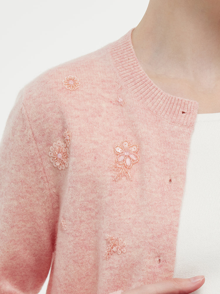 Persora™ | Floral Beaded Women Cardigan