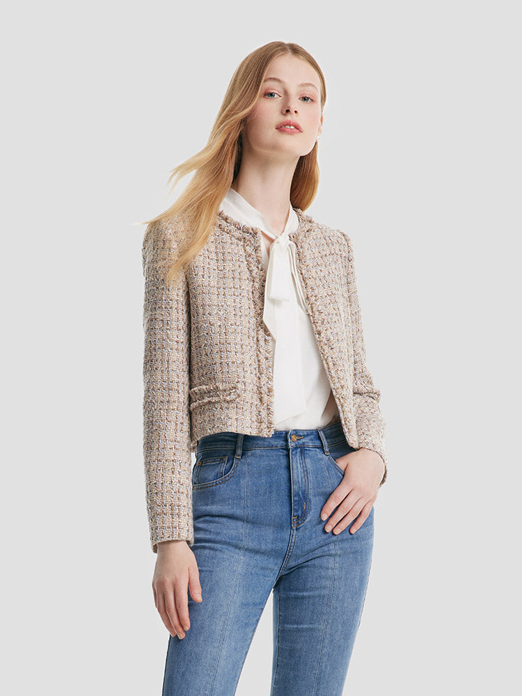 Persora™ | Frayed Crop Jacket