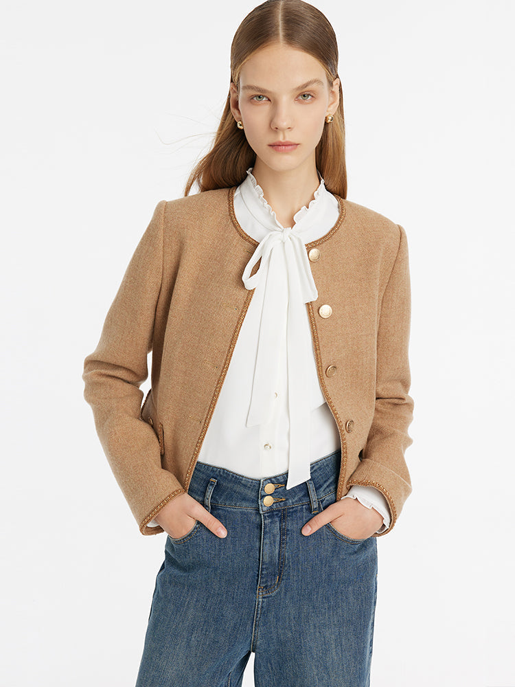Persora™ | Wool Round Neck Jacket