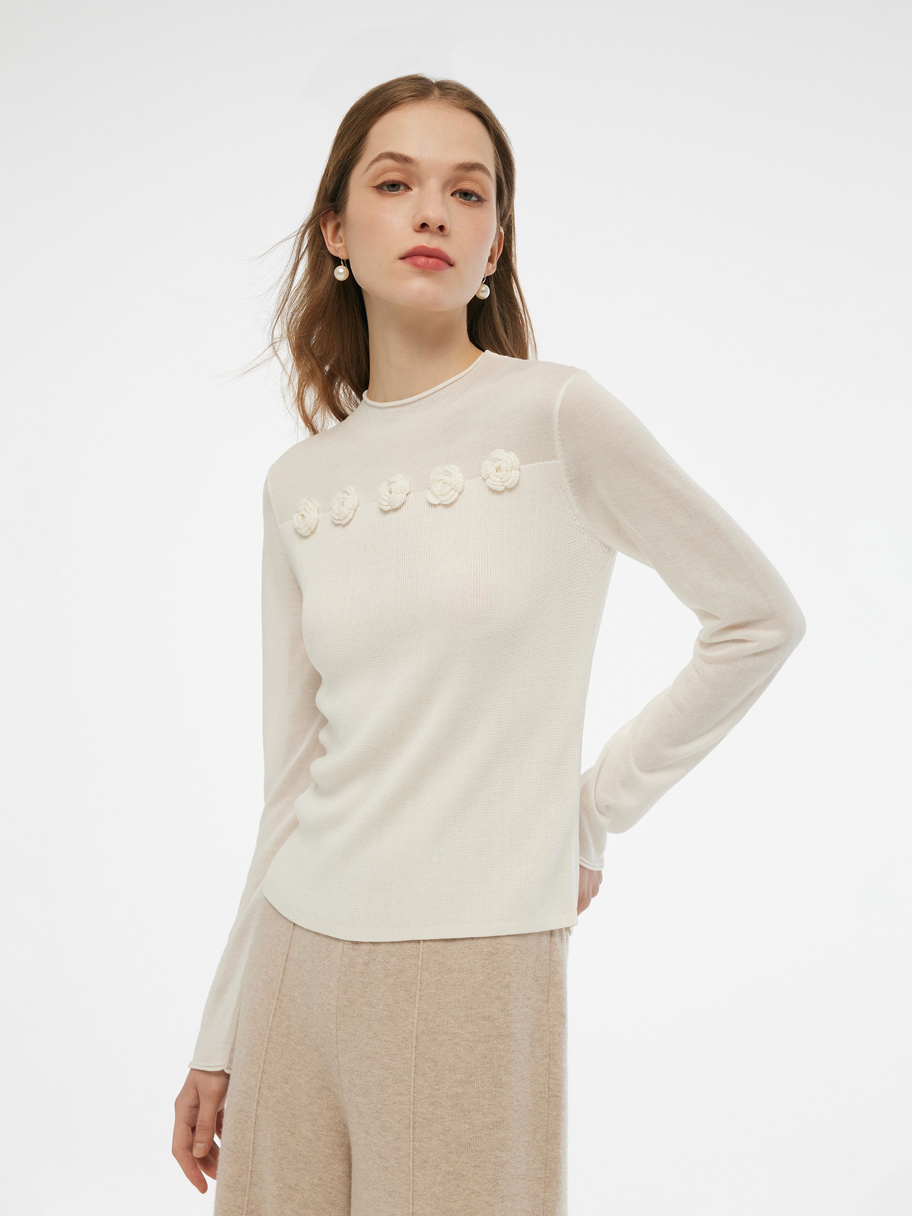 Persora™ | Flower Knit Top