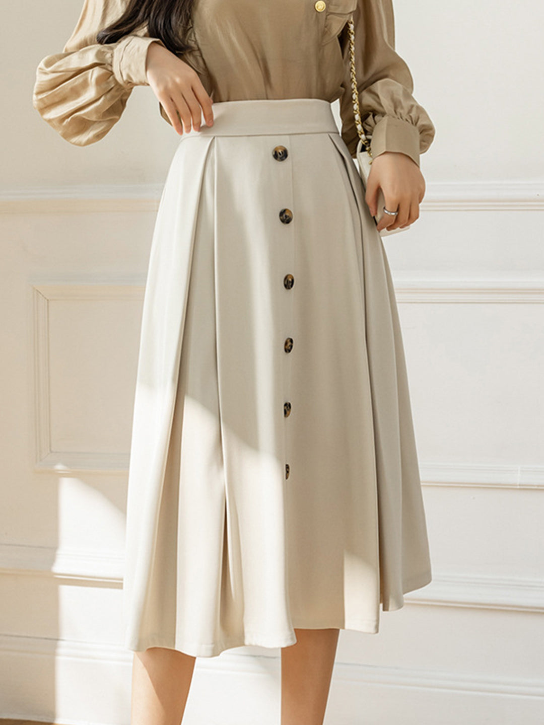 Persora™ | Elegant High Waist A-line Skirt