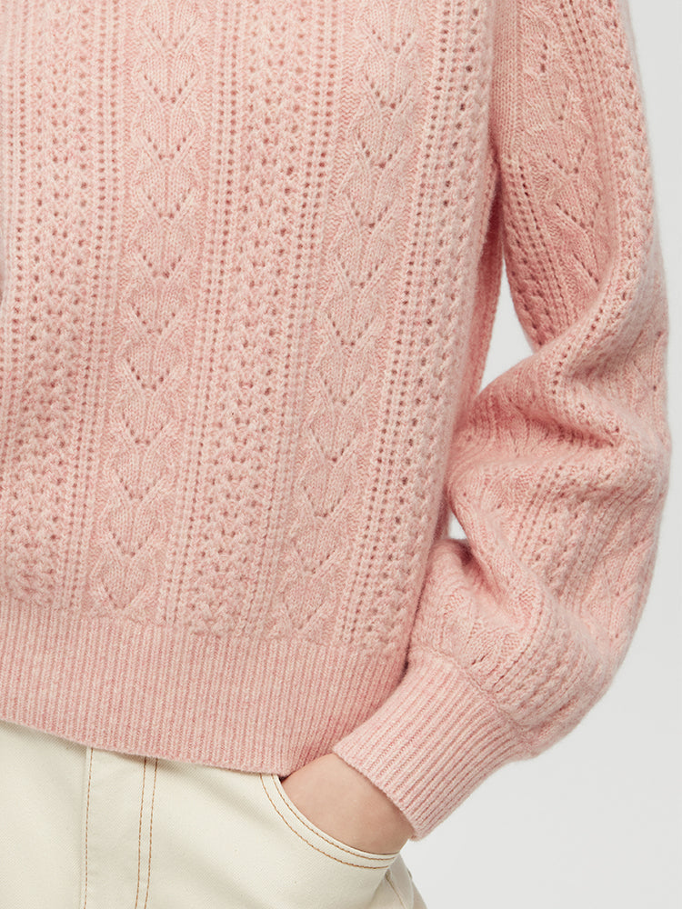 Persora™ | Wool Blend Cable Knit Sweater