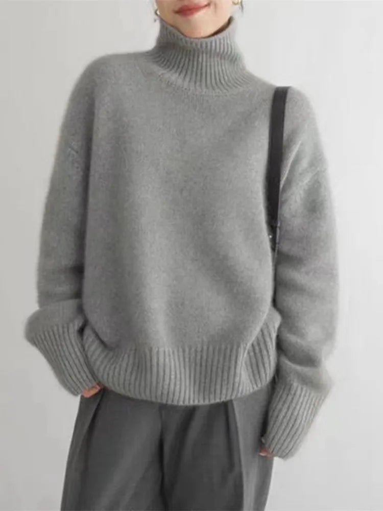 Persora™ | Chic Cashmere Turtleneck Sweater