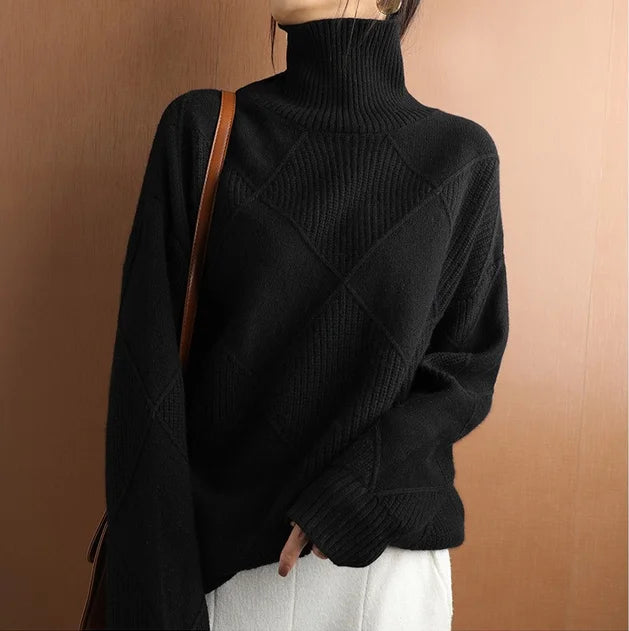 Persora™ | Textured Geometric Knit Sweater