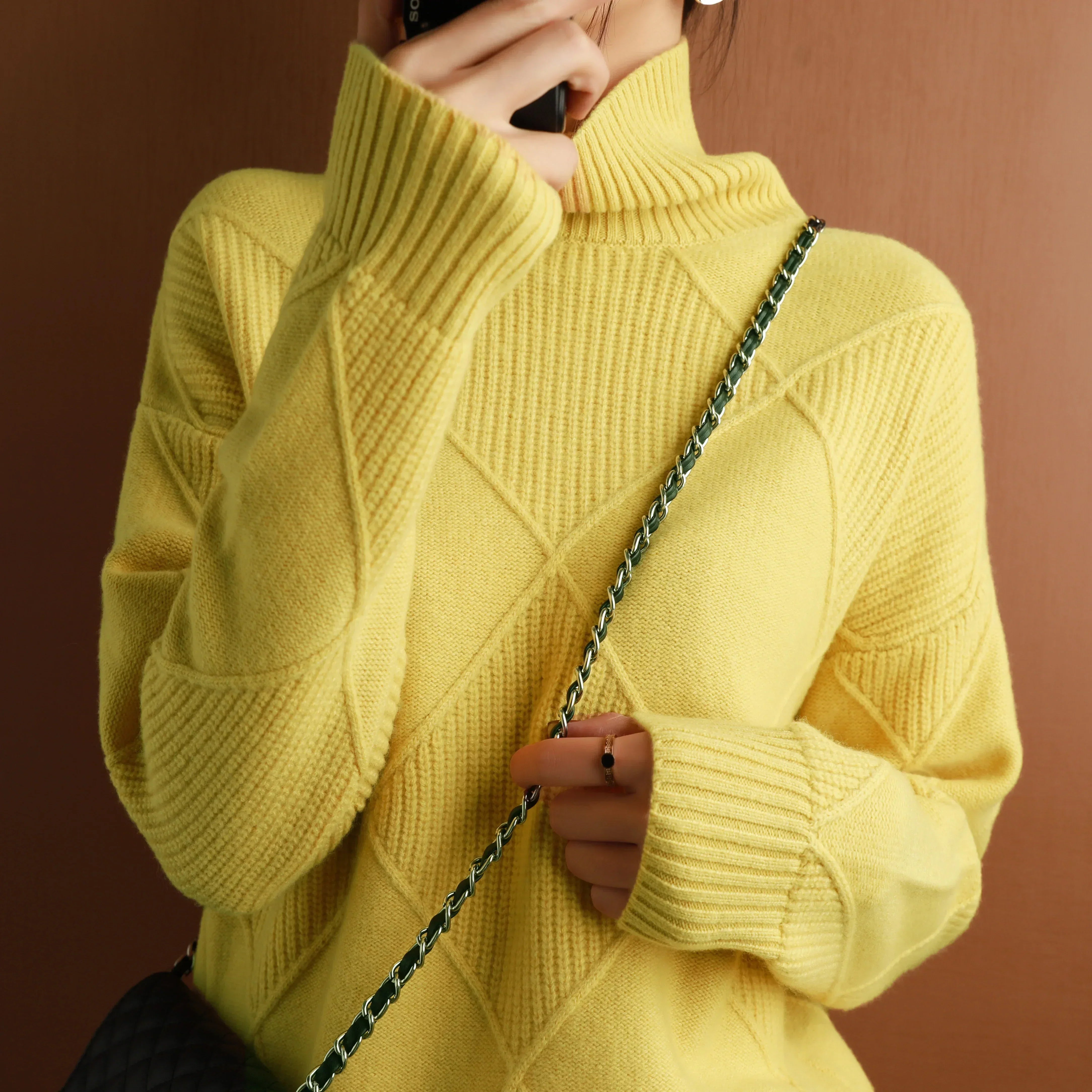Persora™ | Textured Geometric Knit Sweater
