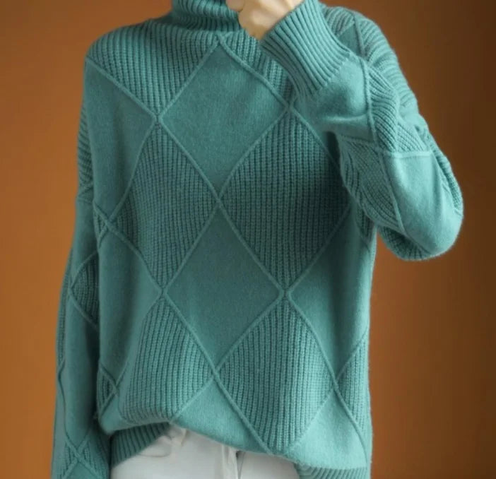 Persora™ | Textured Geometric Knit Sweater