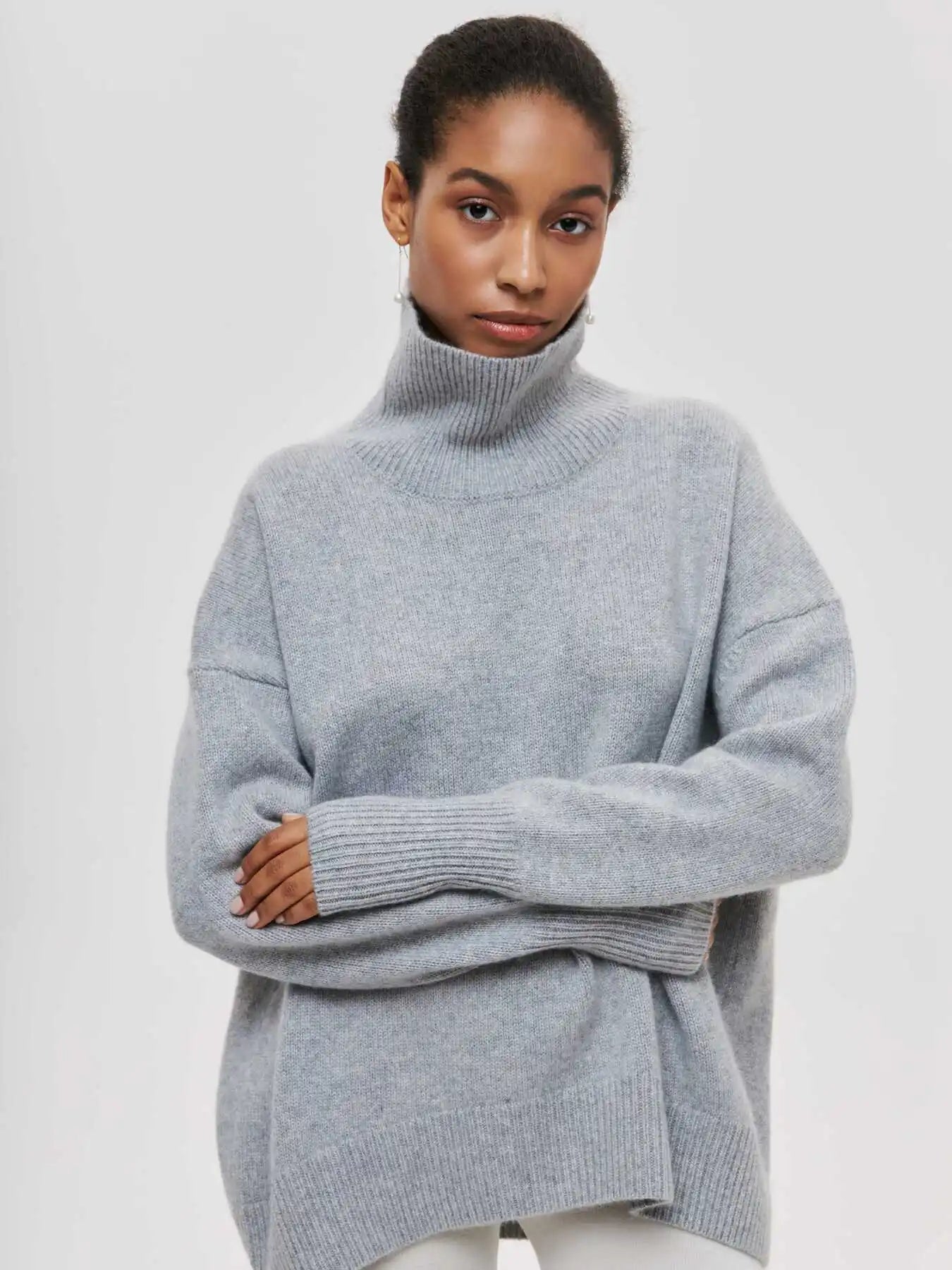 Persora™ | Relaxed Turtleneck Knit Sweater