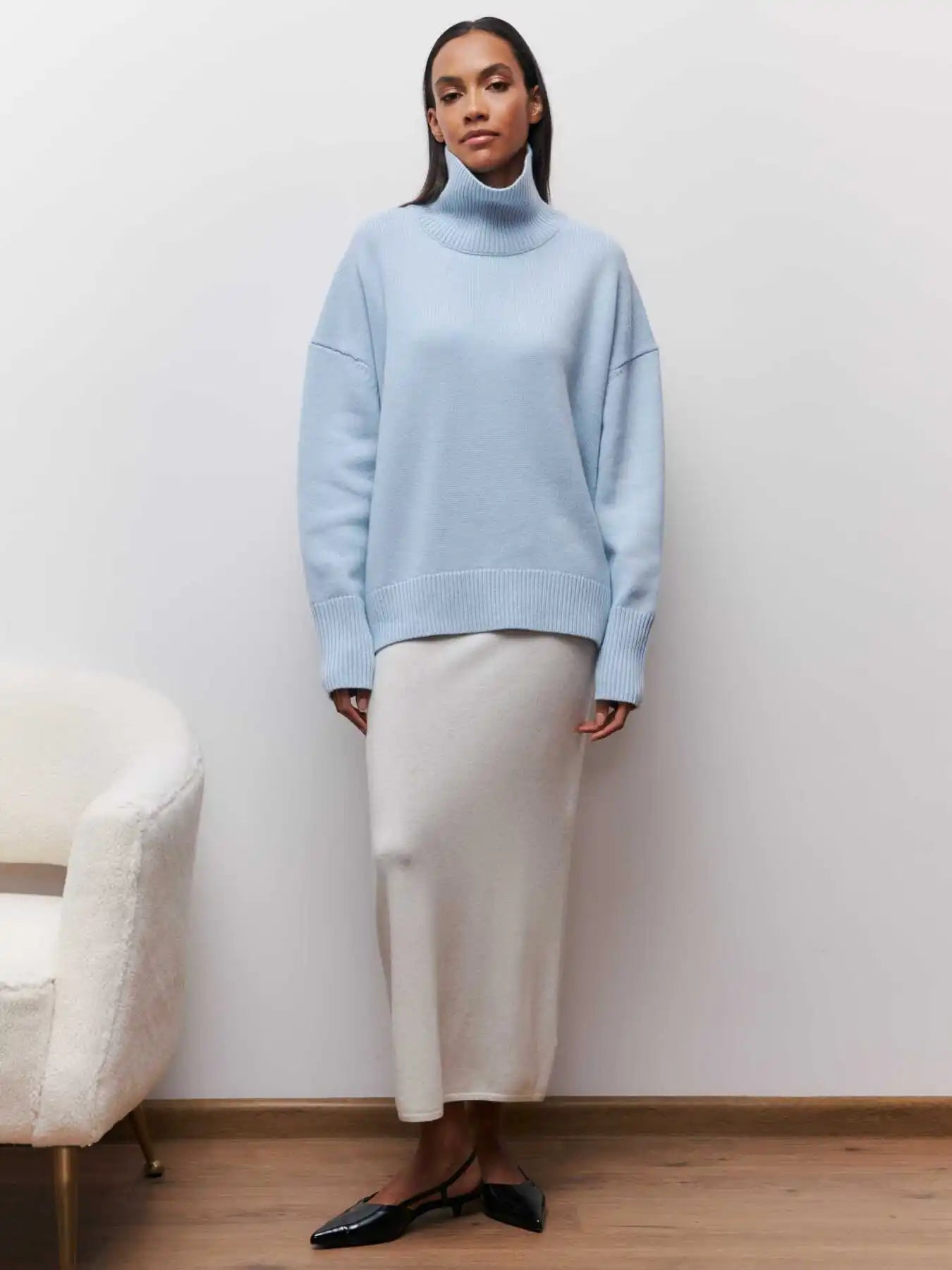 Persora™ | Relaxed Turtleneck Knit Sweater