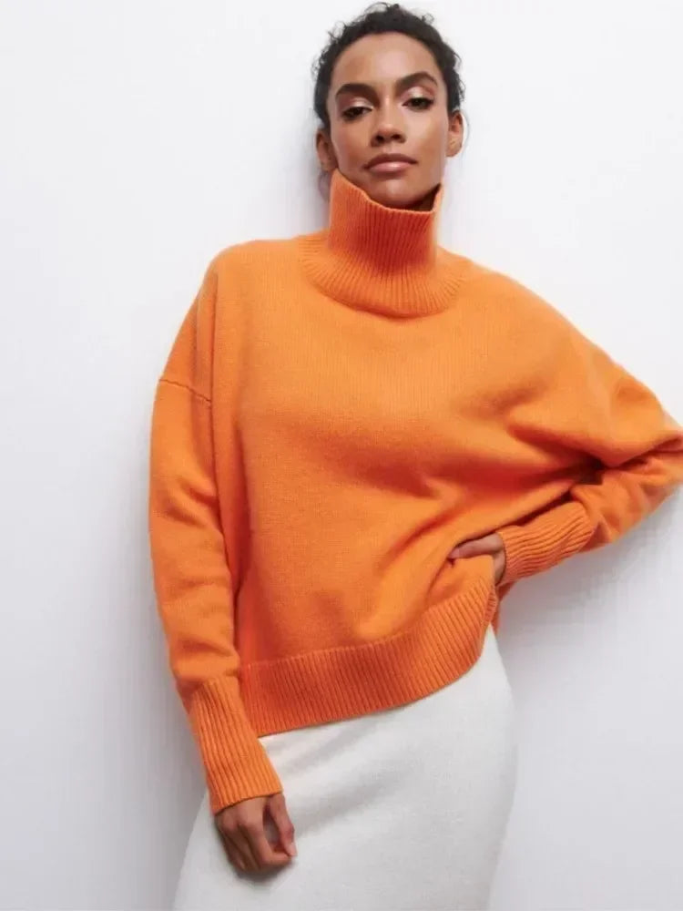 Persora™ | Relaxed Turtleneck Knit Sweater