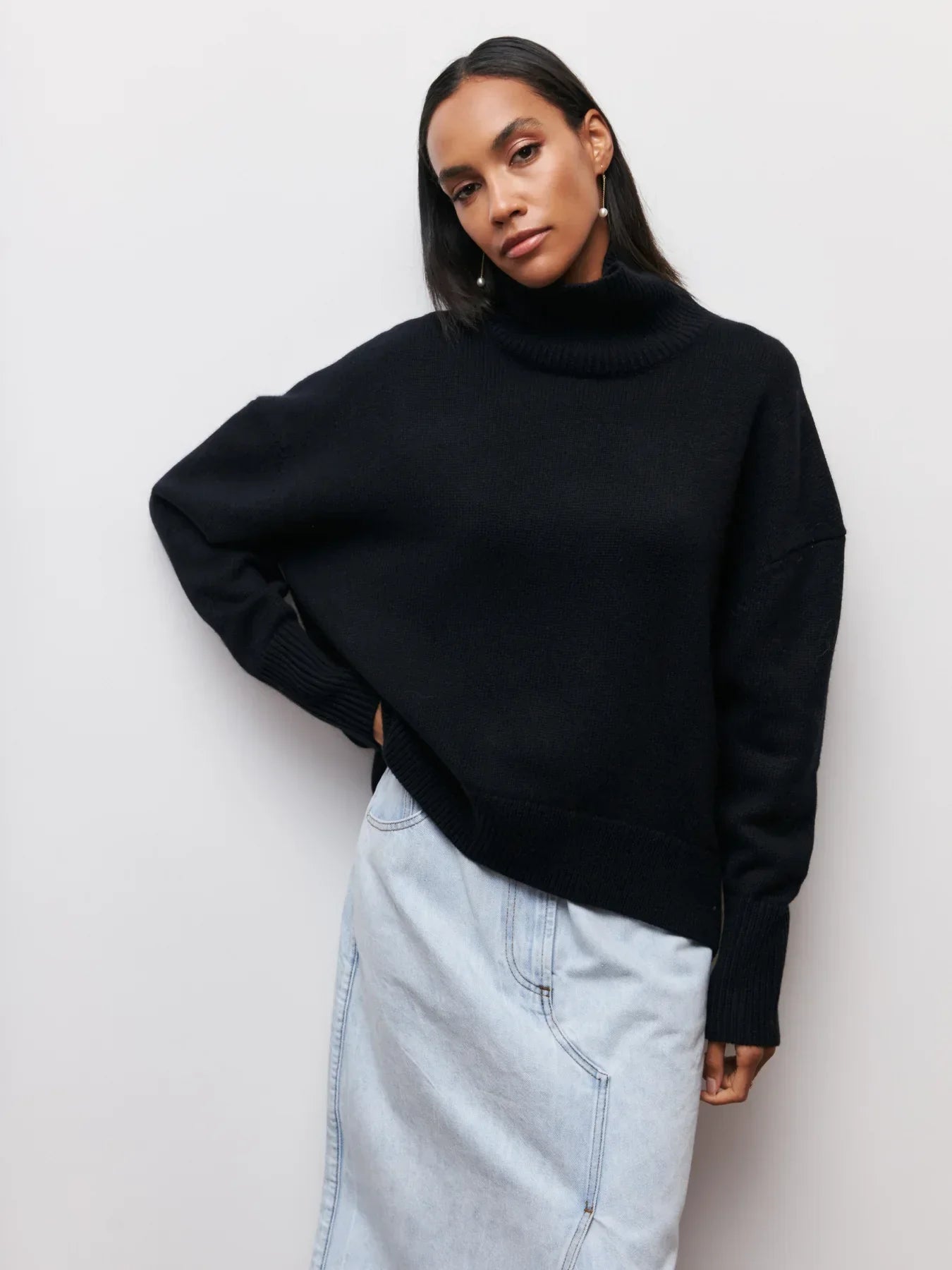 Persora™ | Relaxed Turtleneck Knit Sweater