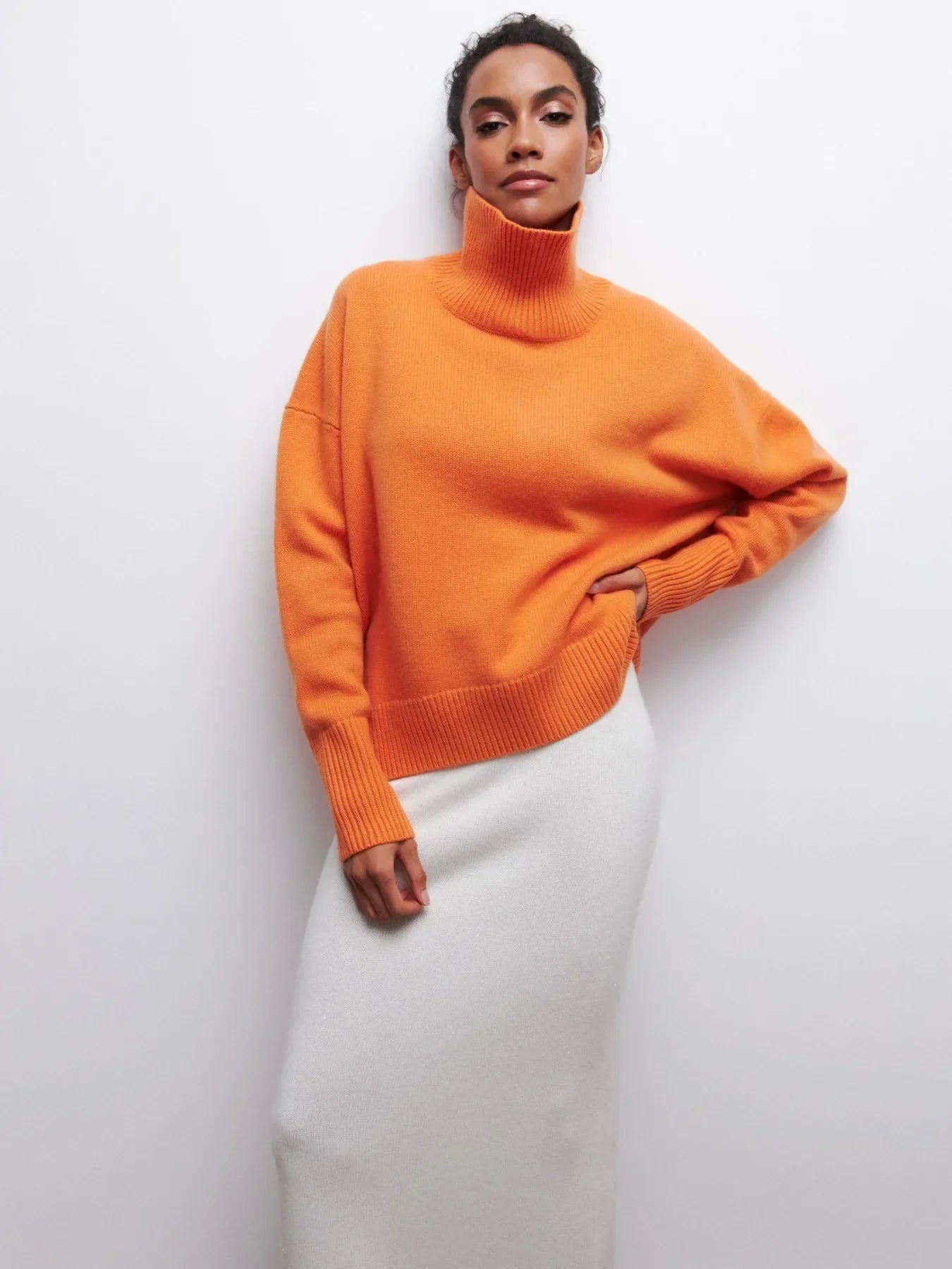Persora™ | Relaxed Turtleneck Knit Sweater