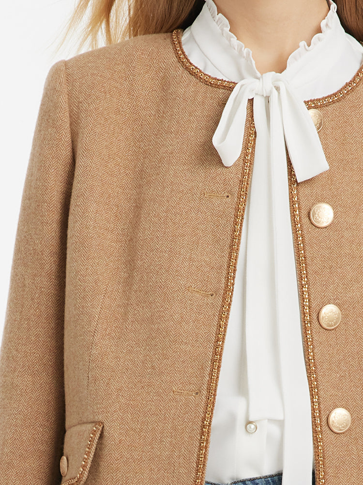 Persora™ | Wool Round Neck Jacket