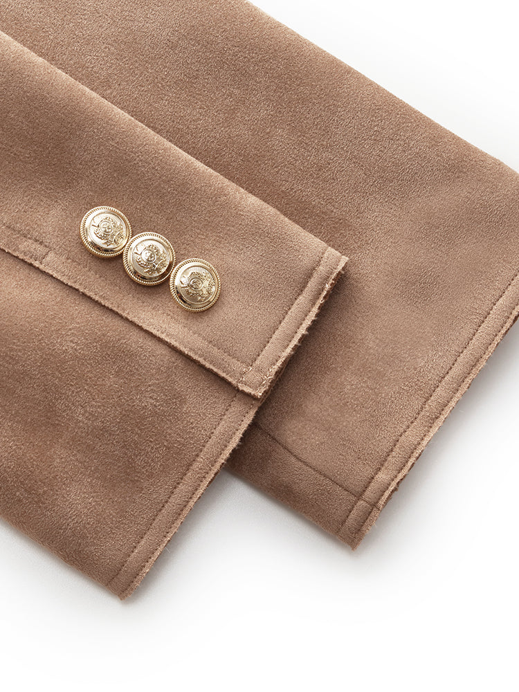 Persora™ | Suede Zip-Up Crop Jacket
