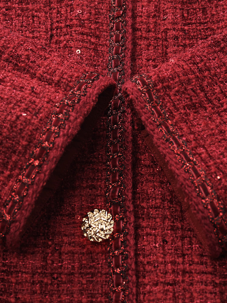 Persora™ | Tweed Coat With Waist Pack