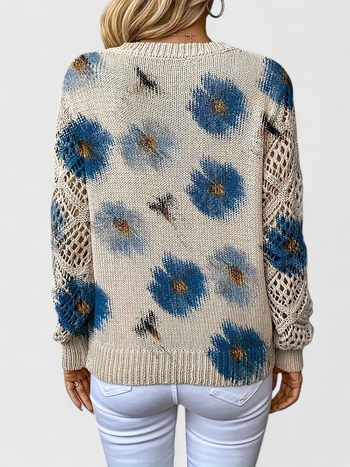 Aurélie | Elegant floral-print pullover