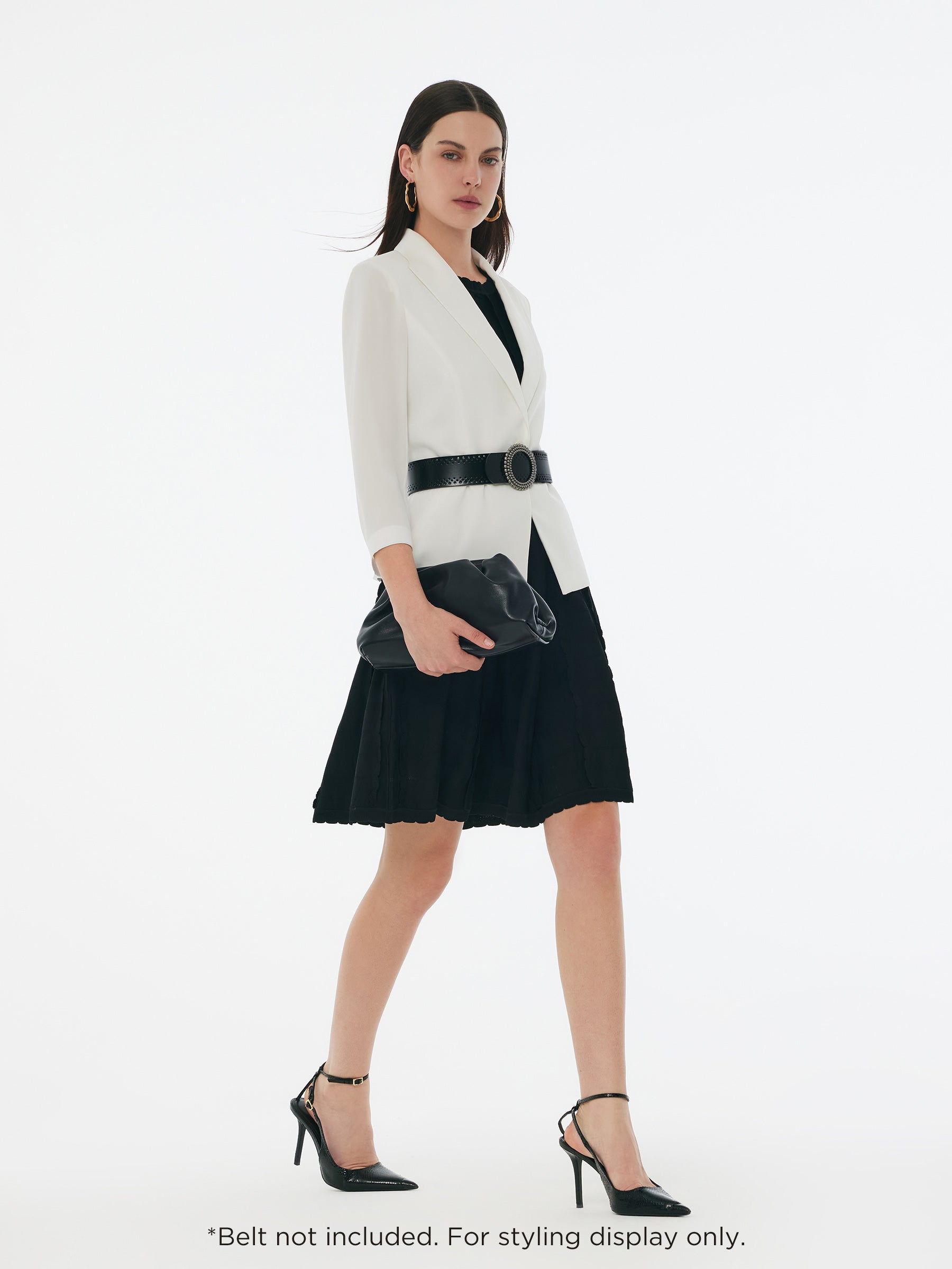 Persora™ | Triacetate Blend Gathered Waist Blazer