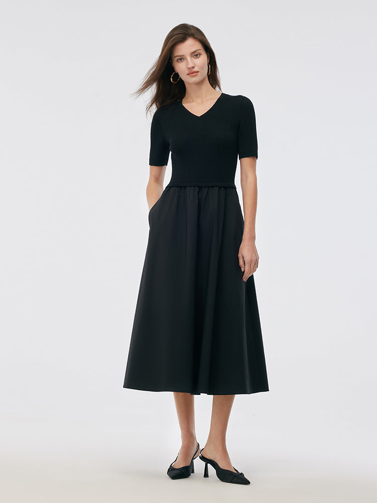 Persora™ | Tencel V-Neck Midi Dress
