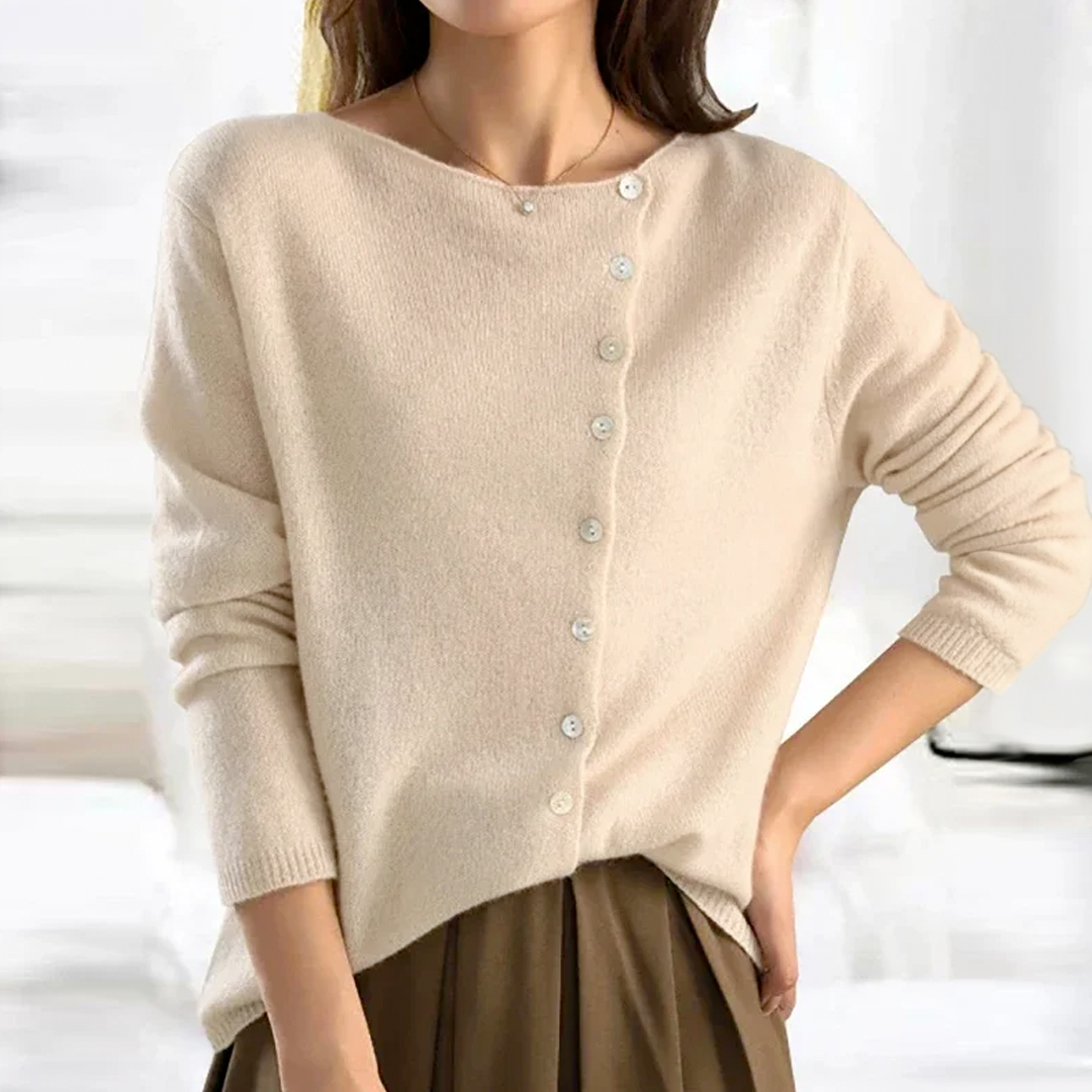 Persora™ | Cozy Button-Down Relaxed Knit Top