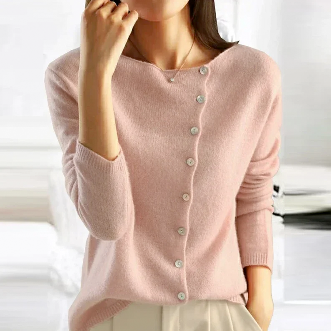 Persora™ | Cozy Button-Down Relaxed Knit Top