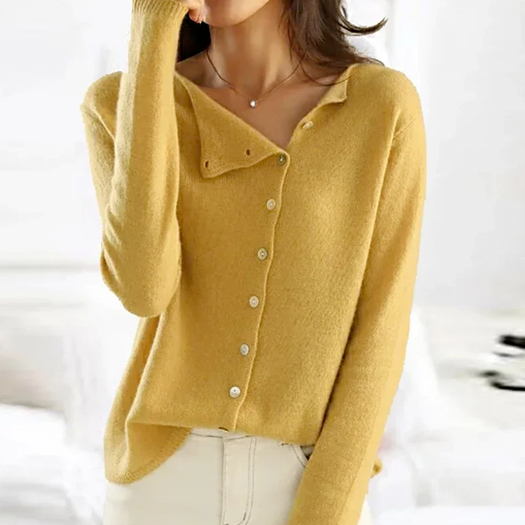 Persora™ | Cozy Button-Down Relaxed Knit Top