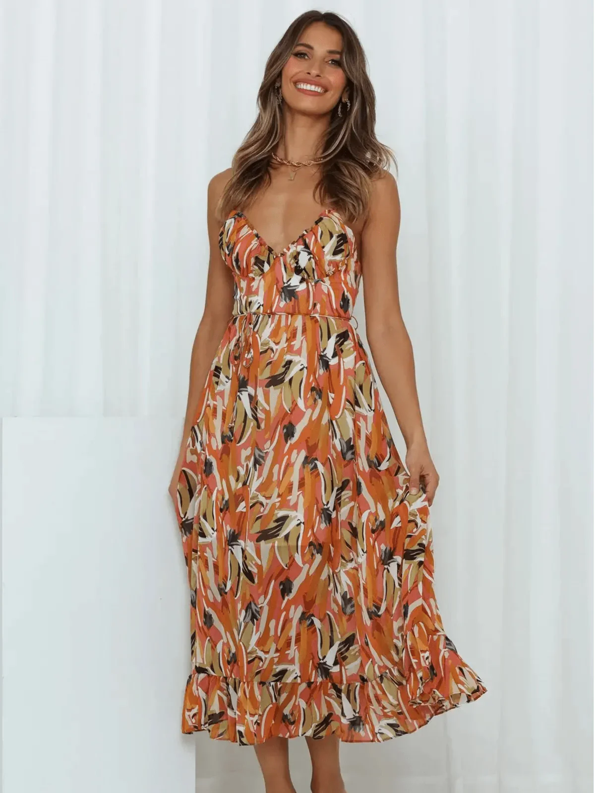 Persora™ | Vibrant Bliss Midi Dress