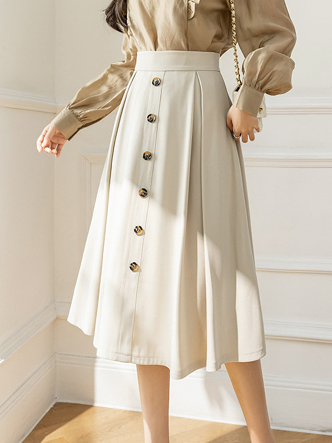 Persora™ |  Elegant High Waist A-line Skirt