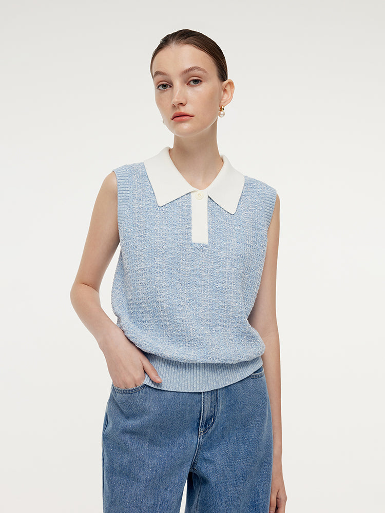 Persora™ | Knit Polo Tank Top
