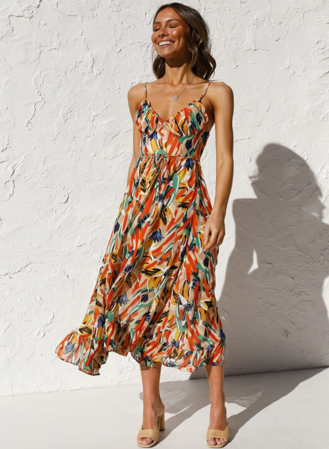 Persora™ | Vibrant Bliss Midi Dress