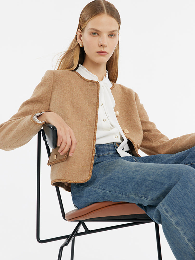 Persora™ | Wool Round Neck Jacket