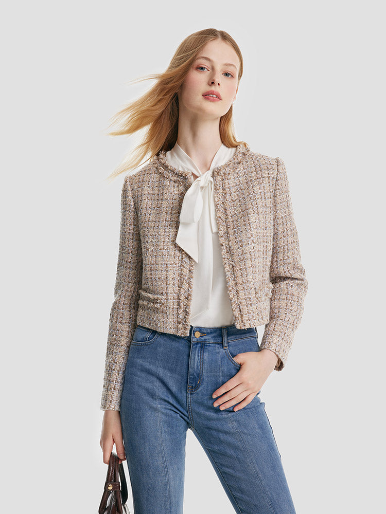 Persora™ | Frayed Crop Jacket